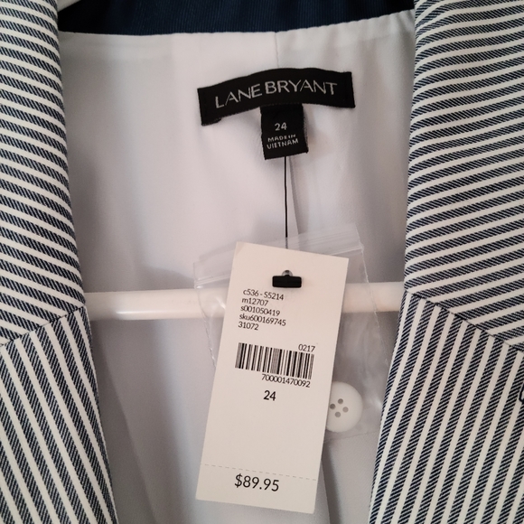 Lane Bryant Striped One Button Blazer - Picture 4 of 6